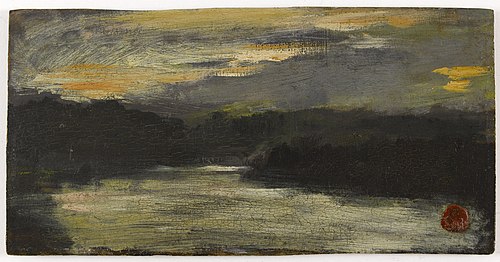 Effet de ciel sur une rivière, , Jean-Baptiste Carpeaux