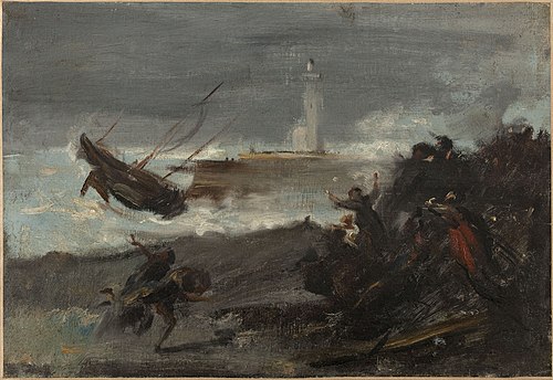 Naufrage dans le port de Dieppe, 1873, Jean-Baptiste Carpeaux