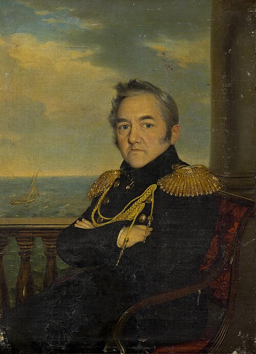 Portrait of Admiral Mikhail Lazarev, 1844, Robert Schwede