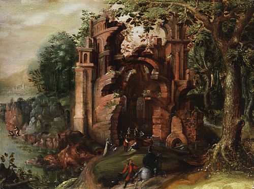 Ruines en forêt, 1550, Jacob Grimmer