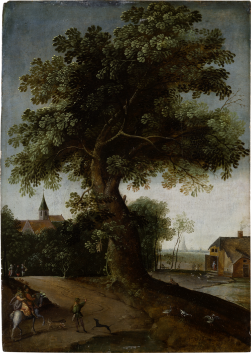 Landscape with Large Tree, 1588, Jacob Grimmer