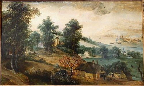 Landscape with Cottages, 1561, Jacob Grimmer