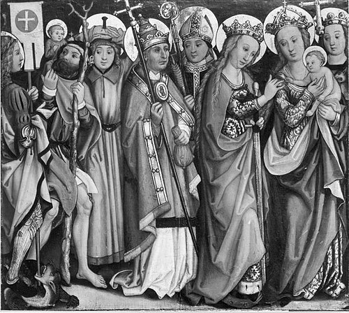 Maria mit den Nothelfern, 1500, Meister des Heilsbronner Hochaltars