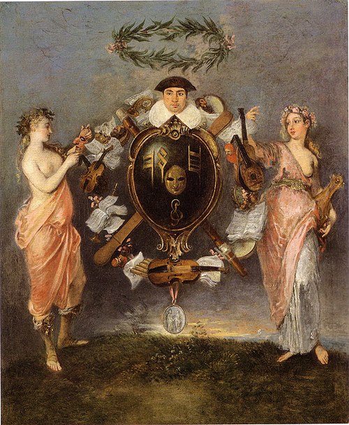 L’Alliance de la musique et de la comédie, 1711, Antoine Watteau