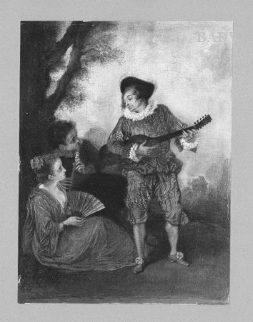 Gitarrenspielerin, 1709, Antoine Watteau