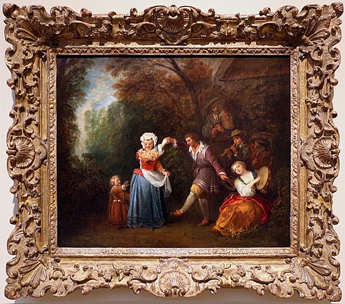 la danza di contadini, 1708, Antoine Watteau
