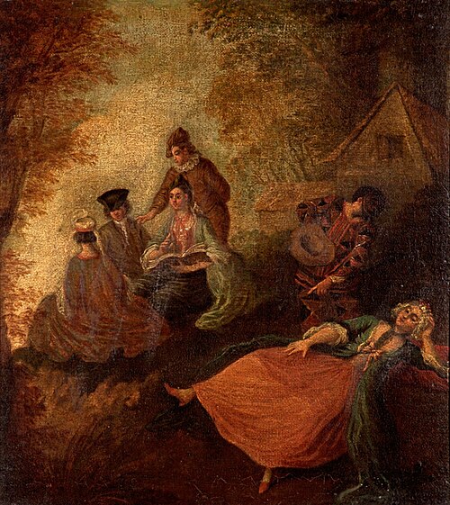 Garden Scene with Figures, 1800, Antoine Watteau