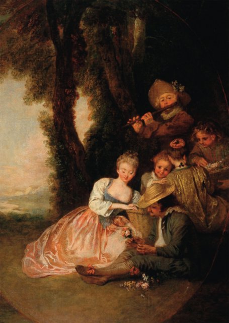 La déclaration attendue, 1750, Antoine Watteau