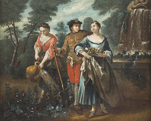 Schule Adeliges Liebes-Paar, 1721, Antoine Watteau