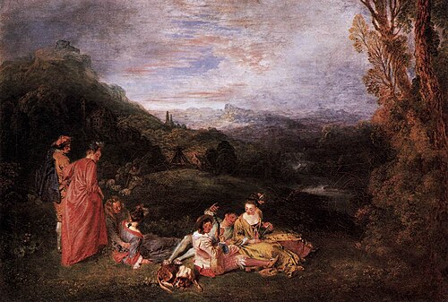 Peaceful Love, 1718, Antoine Watteau