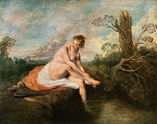 Diane au bain, 1715, Antoine Watteau