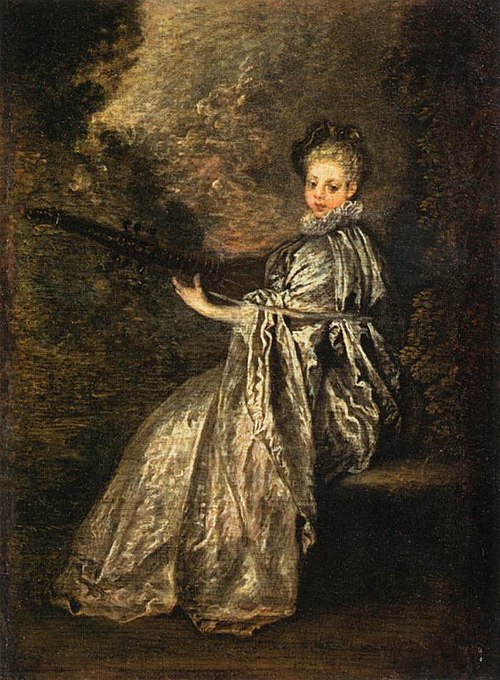 La Finette, 1717, Antoine Watteau