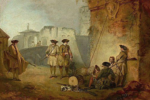 The Portal of Valenciennes, 1710, Antoine Watteau