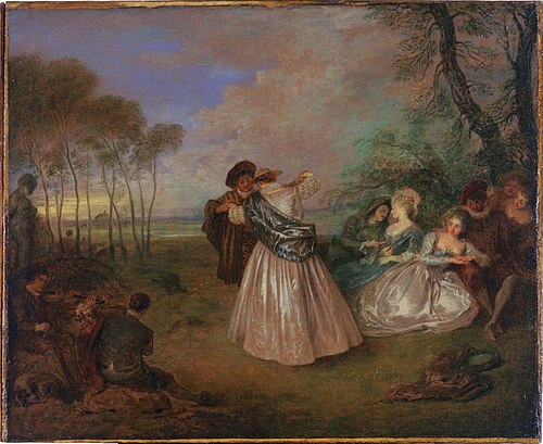 La Contre-Danse, 1720, Antoine Watteau