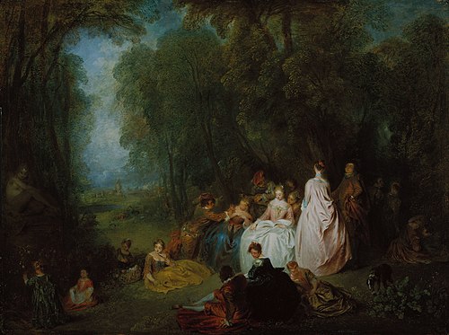 Fête champêtre (Pastoral Gathering), 1718, Antoine Watteau