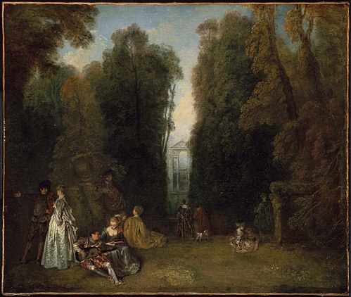 La Perspective, 1715, Antoine Watteau
