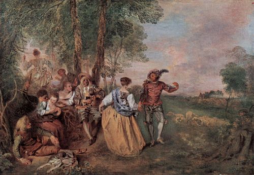 Les Bergers, 1717, Antoine Watteau