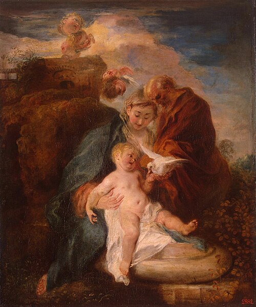 La Sainte Famille, 1719, Antoine Watteau
