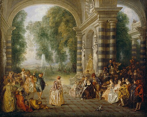 Les Plaisirs du bal, 1717, Antoine Watteau