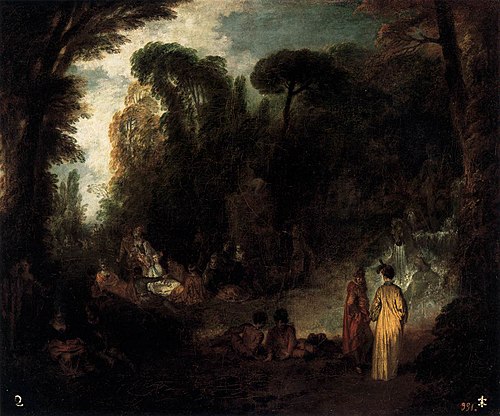Fête dans un parc, 1712, Antoine Watteau
