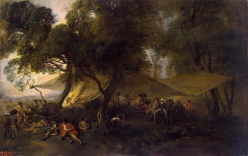 Les difficultés de la guerre, 1715, Antoine Watteau