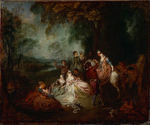 Fete Champetre, 1722, Antoine Watteau