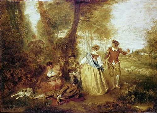 Le Plaisir pastoral, 1714, Antoine Watteau