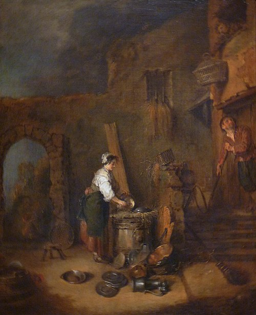 L'Écureuse de cuivres, 1709, Antoine Watteau