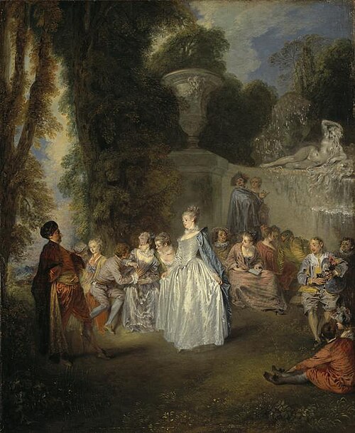 Les Fêtes vénitiennes, 1718, Antoine Watteau