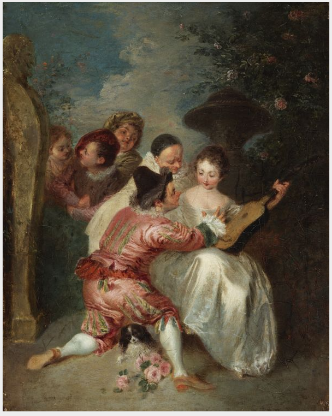 A Musical Party (Le Conteur), , Antoine Watteau