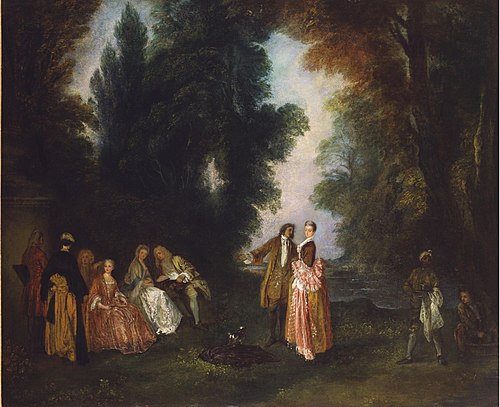 La Conversation, 1712, Antoine Watteau