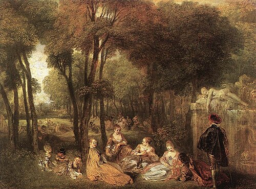 Les Champs Elisées, 1717, Antoine Watteau