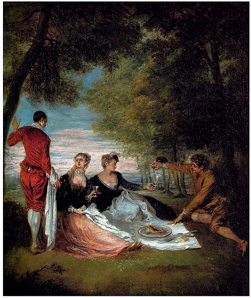La Collation sur l'herbe, , Antoine Watteau