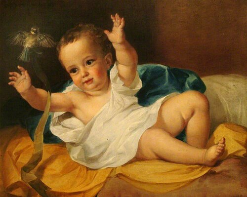 Gerald Hamilton as an Infant, 1839, George Frederic Watts