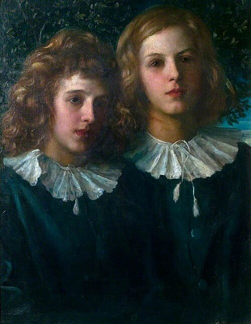 Hallam and Lionel Tennyson, 1865, George Frederic Watts