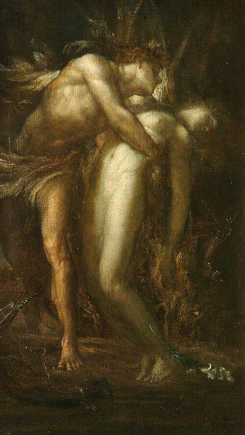 Orpheus and Euridice (small version), 1870, George Frederic Watts