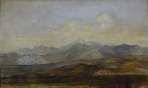 The Carrara Mountains from Pisa, , George Frederic Watts