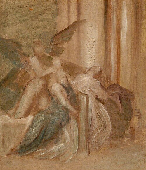 Death with Two Angels, , George Frederic Watts