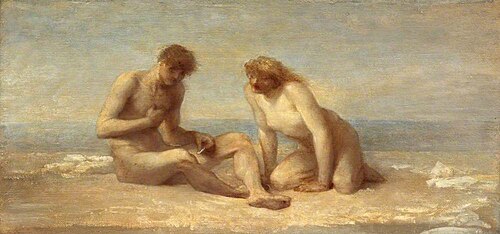 The First Oyster, 1889, George Frederic Watts