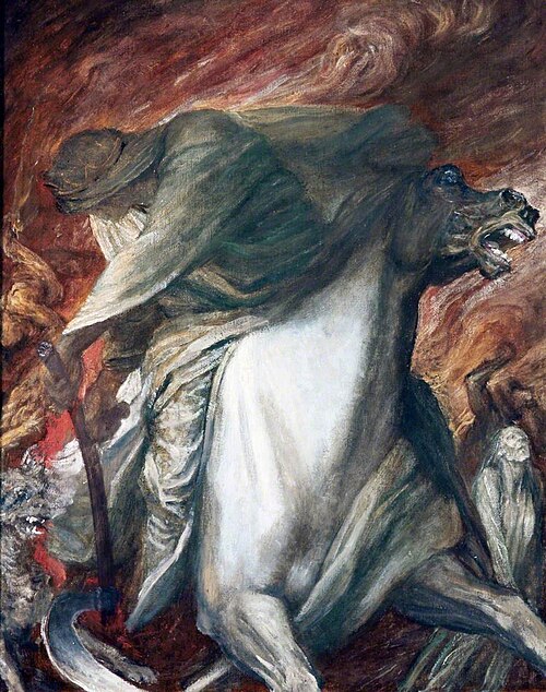 The Four Horsemen of the Apocalypse: The Rider on the Pale Horse, 1878, George Frederic Watts