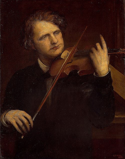 A Lamplight Study: Herr Joachim, 1868, George Frederic Watts