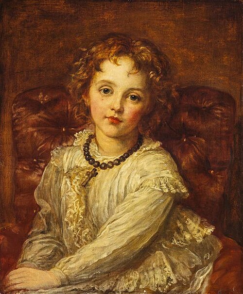Caroline Muriel Callander, later Mrs Baird (c 1861 - 1932), 1862, George Frederic Watts