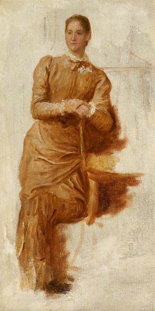 Study of a Lady leaning on a Chair, 1872, George Frederic Watts