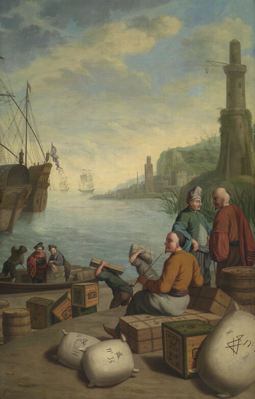 View of a Eastern Harbour, 1772, Jan Josef Horemans