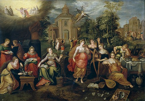 The foolish virgins and the wise virgins, 1585, Pieter Lisaert
