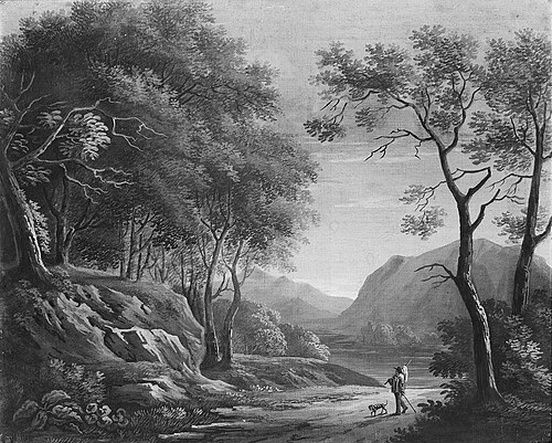 Waldige Gebirgslandschaft (zugeschrieben), 1807, Simon Warnberger