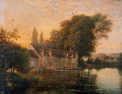 Caversham Mill, Berkshire, 1852, Edmund, I Havell