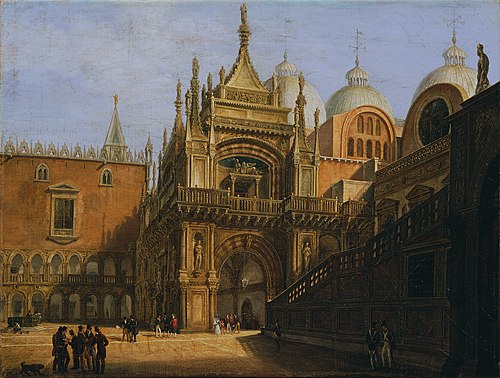 Der Hof des Dogenpalastes, 1809, Tranquillo Orsi