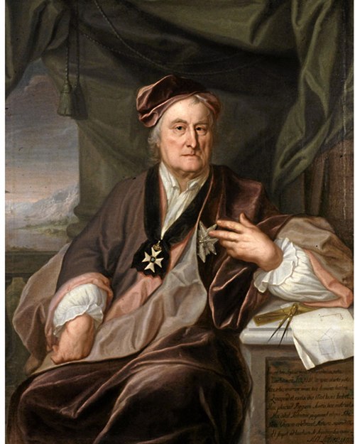 Porträt des Christopher Polhem (1661-1751), 1741, Johan Henrik Scheffel