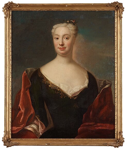 Friherrinnan Barbro Fleming (1699-1747), 1731, Johan Henrik Scheffel